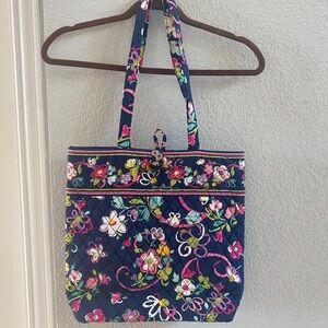 Vera‎ Bradley Navy Floral Tote